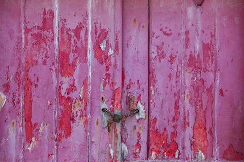Old door with damaged texture Stock Photos