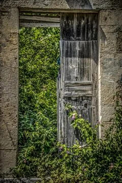 Old door in Greece Stock Photos