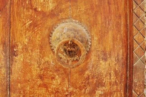Old door handle close up Stock Photos