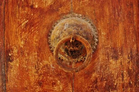 Old door handle close up Stock Photos