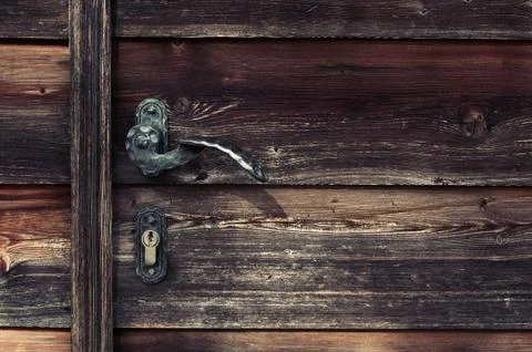Old door handle Stock Illustration