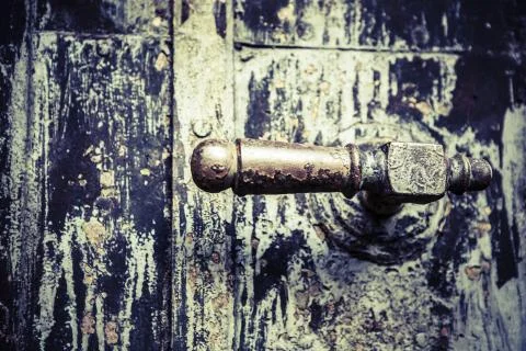 Old door handle Stock Photos