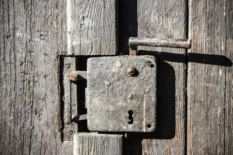 Old door handle Stock Photos