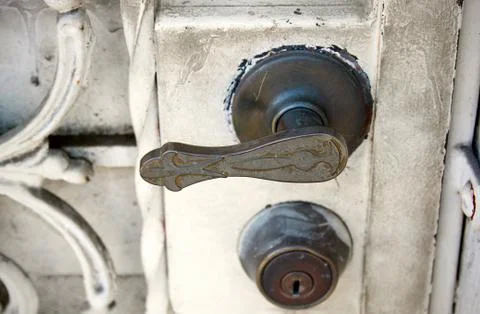 Old door handle Stock Photos