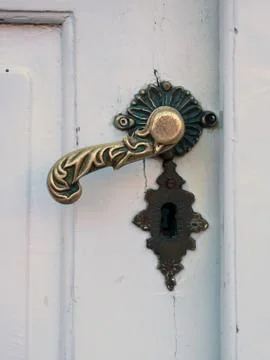 Old door handle Stock Photos