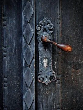 Old door handle Stock Photos