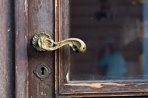 Old door handle Stock Photos