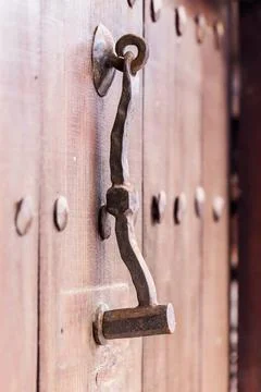 Old door iron knocker Stock Photos