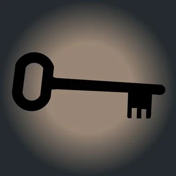 Old door key vector icon illustration isolated on white background Stock-Illustration