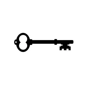 Old door key vector icon. key classic design illustration. key icon for lock and Stock Illustration