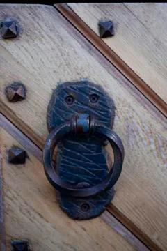Old door knob abstract pattern texture background Foto stock