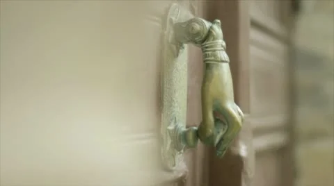 Old door knocker Stock Footage 10802266