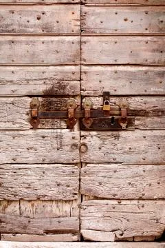 Old door with latch Фото