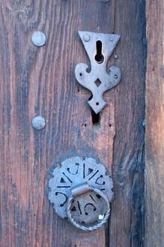 Old door lock Stock Photos