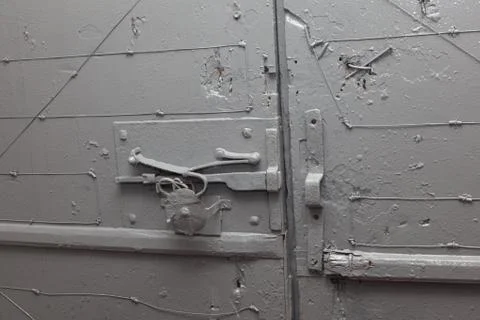 Old door with lock Stock Photos