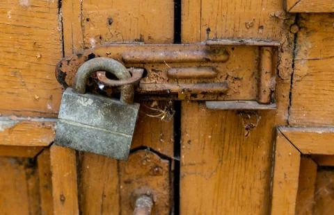 Old door lock Stock Photos