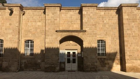 Old Door in Old Building / St John Cathedral Main Entrance Stock Footage 99841430