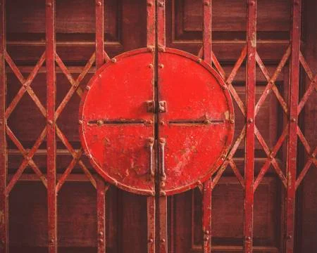 Old door shutter,manila Stock Photos