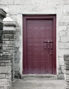 Old door in St. Augustine Stock Photos
