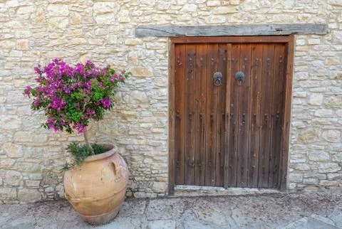 Old door in the wall Stock Photos