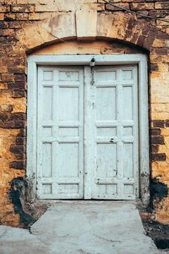 Old Door In The Wall Stock Photos