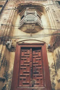 Old Door In The Wall Stock Photos
