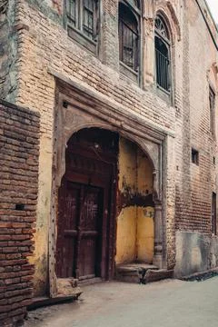 Old Door In The Wall Stock Photos