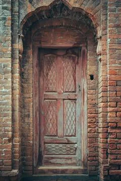 Old Door In The Wall Stock Photos