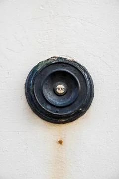 An Old Doorbell Button Stock Photos