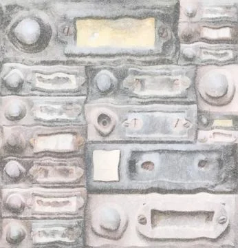 Old doorbells Illustrazione stock