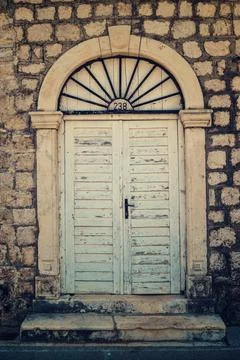 Old doors in Dobrota Stock Photos