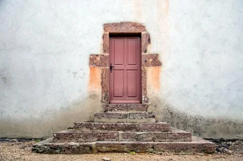 Old doors with steps Stock Photos