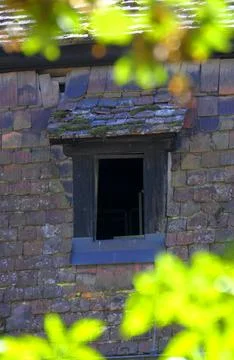 Old dormer window Fotos Stock