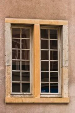 Old double window Stock Photos