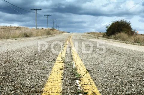 Old dramatic asphalt road Stock Photos