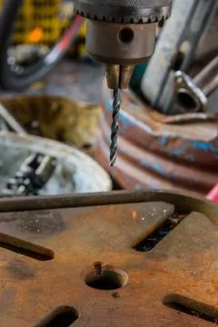 Old drill machine Stock Photos