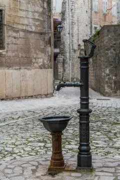 Old drinking water pump Stock Photos