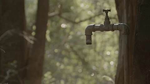Old dripping leaky tap Stock Footage 233739616