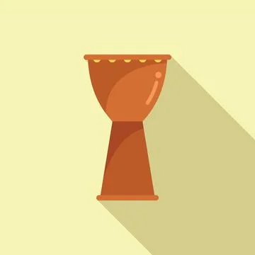 Old drum icon flat vector. Music instrument イラスト素材