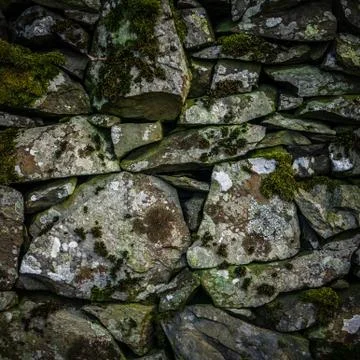 Old Dry Stone Wall Foto stock