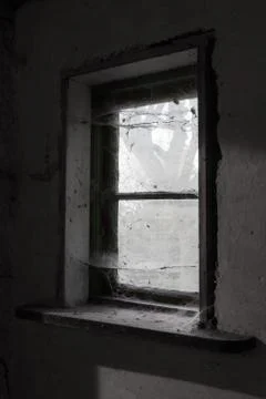Old dusty barn window Stock Photos