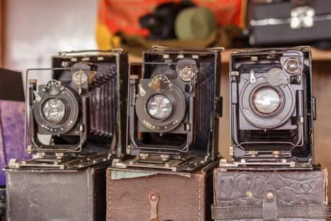 Old dusty camera. Stock Photos