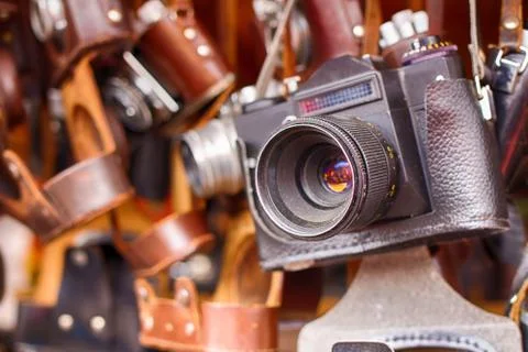 Old dusty camera. Stock Photos