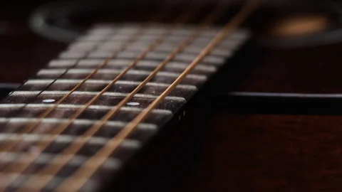 Old dusty guitar strings 스톡 동영상 113872069