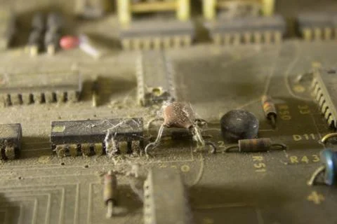 Old Dusty PCBA Foto stock