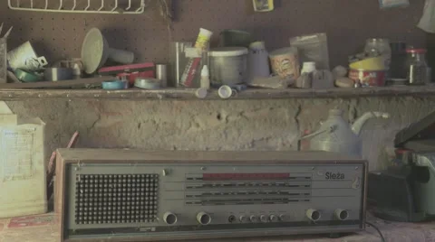 Old dusty radio - Flat image Stock Footage 67452076