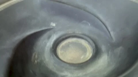 Old dusty sub woofer beat with dust particles motion vibration Stock Footage 138293355