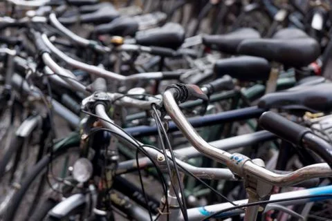 Old Dutch bikes Stock Photos