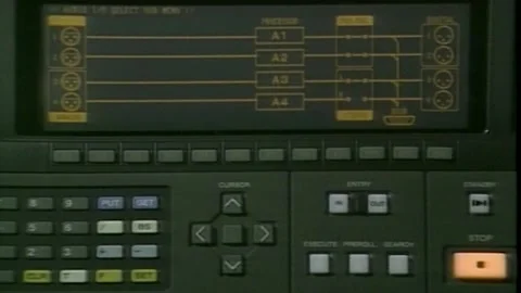 OLD DVR DIGITAL DECK DISPLAY WITH BUTTONS AND READOUT Stock Footage 169911736