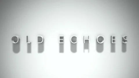 Old echoes 3D title animation with shadows on a white background Video stock 297387467
